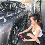 台灣外送茶：媛雅167.C+.49.26歲 洗車妹妹胸前超偉大 今天不洗車幫洗身體